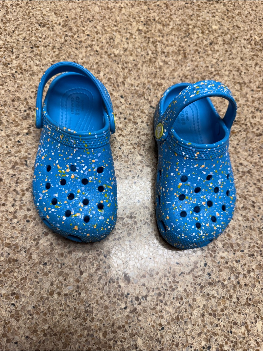 Crocs Kids Paint Splatter Classic Clog - Blue Paint-Splatter